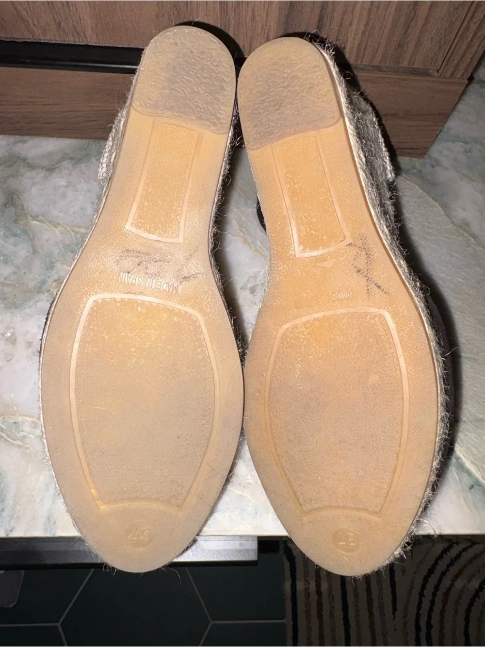 Gaimo Black Espadrille Ankle-Strap Wedges